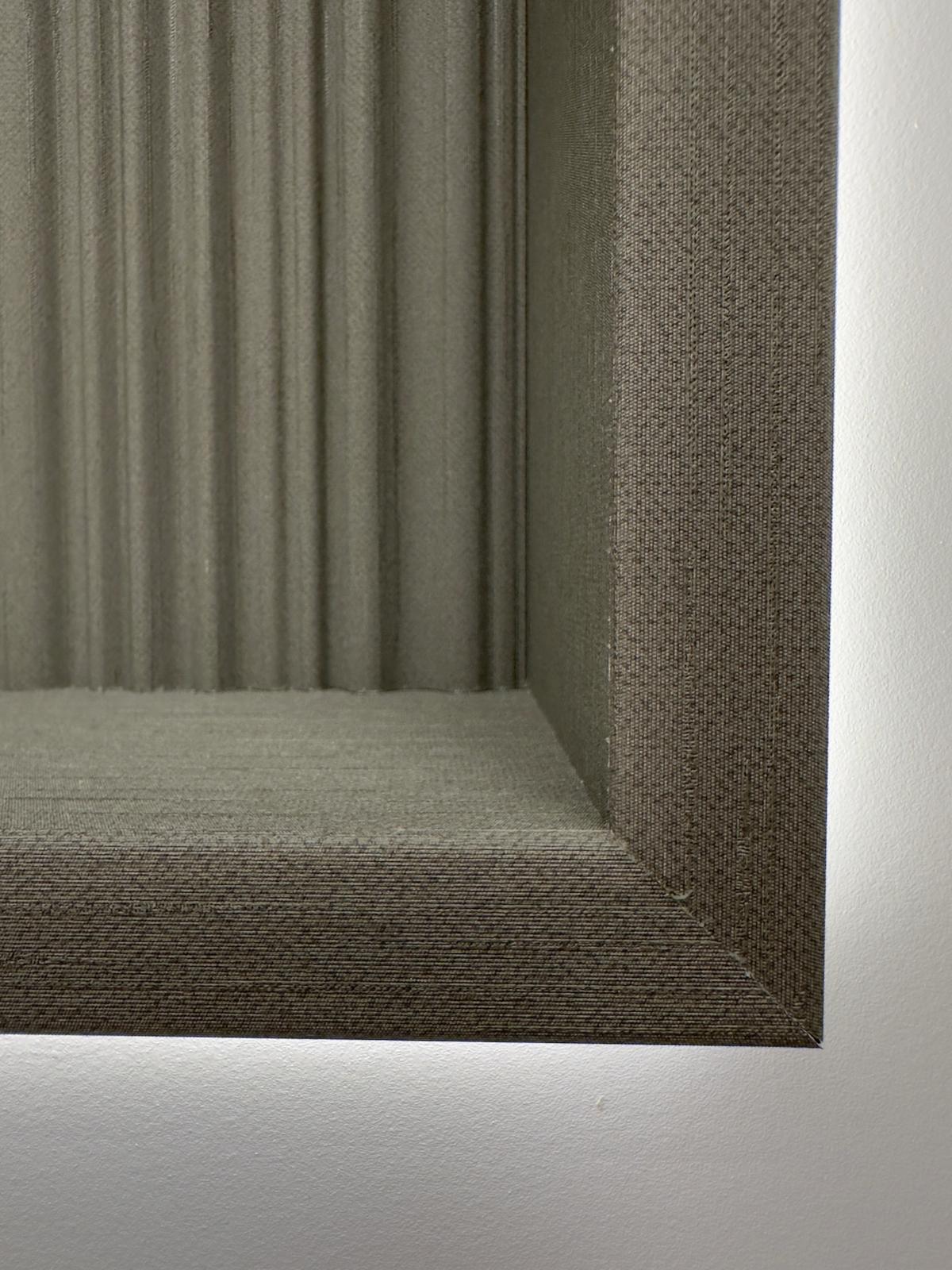 Q08-003 280*2.5*2.5 דמוי בד בגוון זית סרגל פינתי