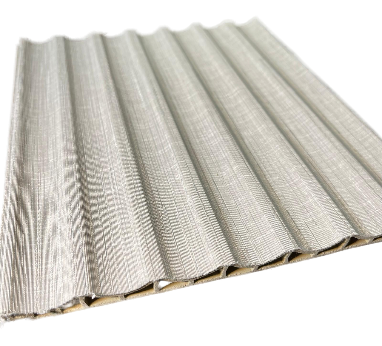 חיפוי קיר דמוי בד בגוון אפור בהיר – דגם 99025